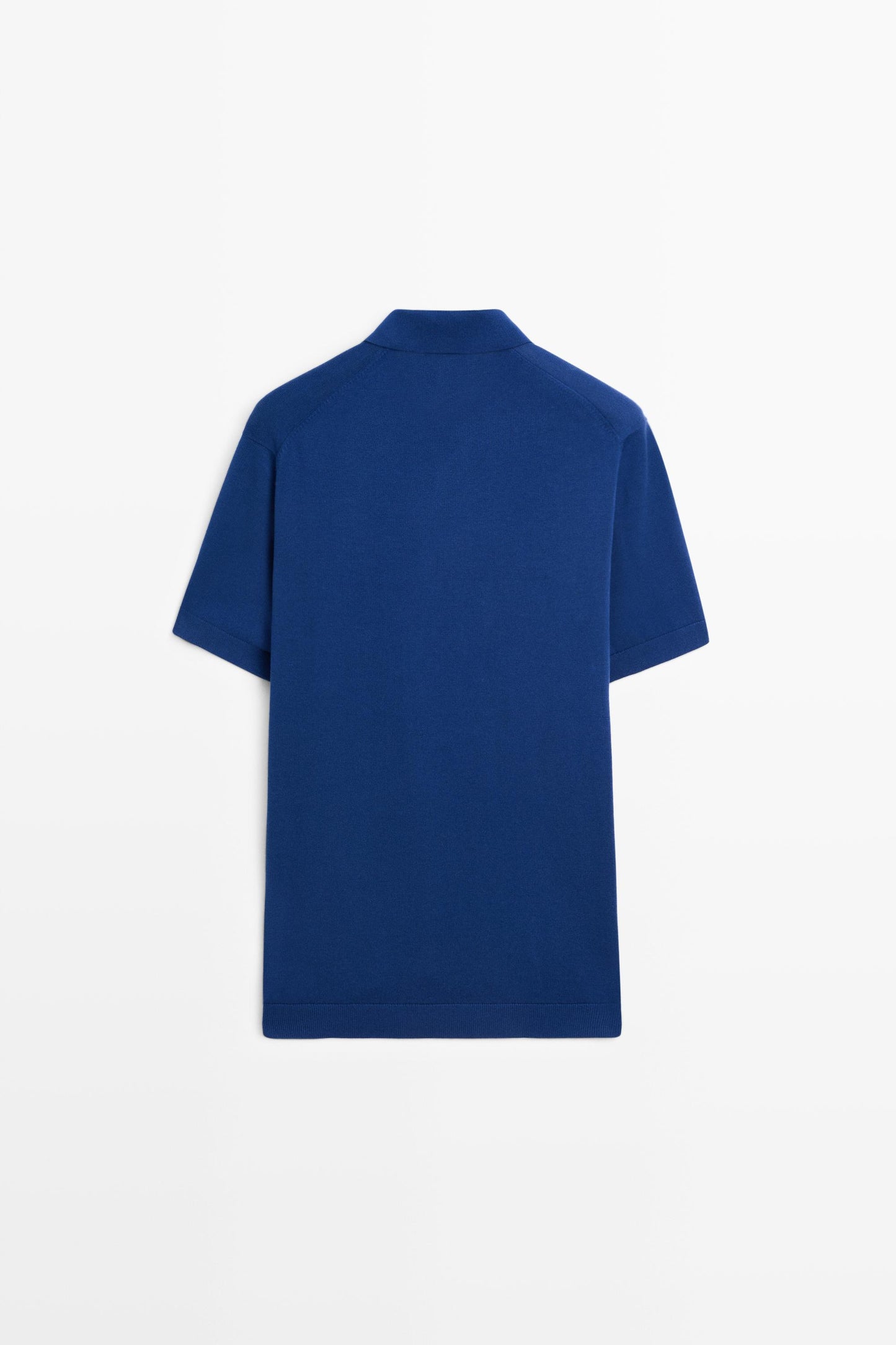100% Cotton V-Neck Knit Polo Shirt