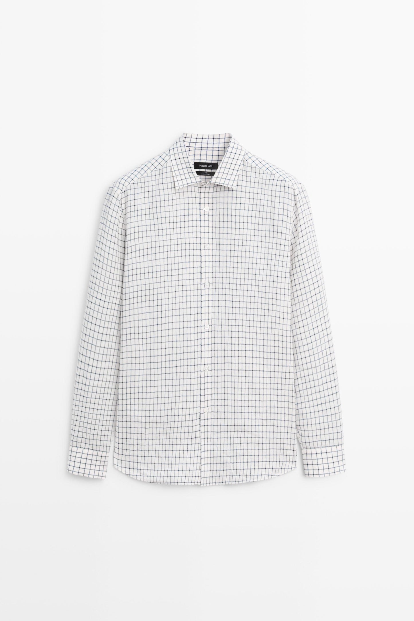 Regular Fit Plaid Linen Shirt