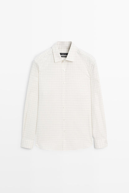 Regular Fit Plaid Cotton Shirt