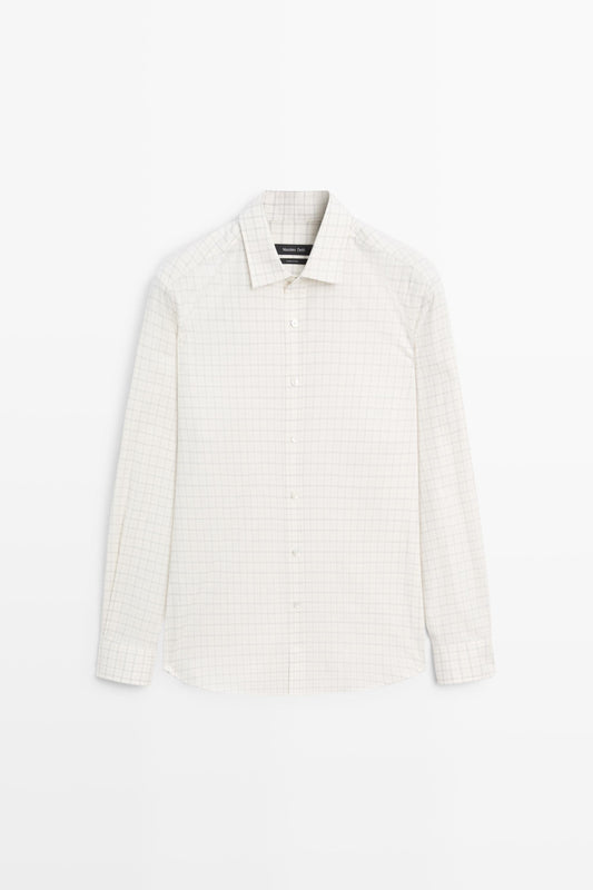Regular Fit Plaid Cotton Shirt