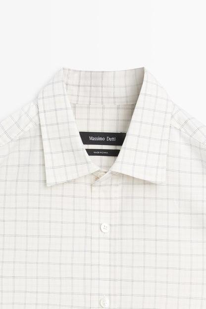 Regular Fit Plaid Cotton Shirt