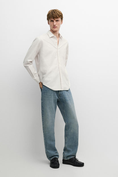 Regular Fit Plaid Cotton Shirt