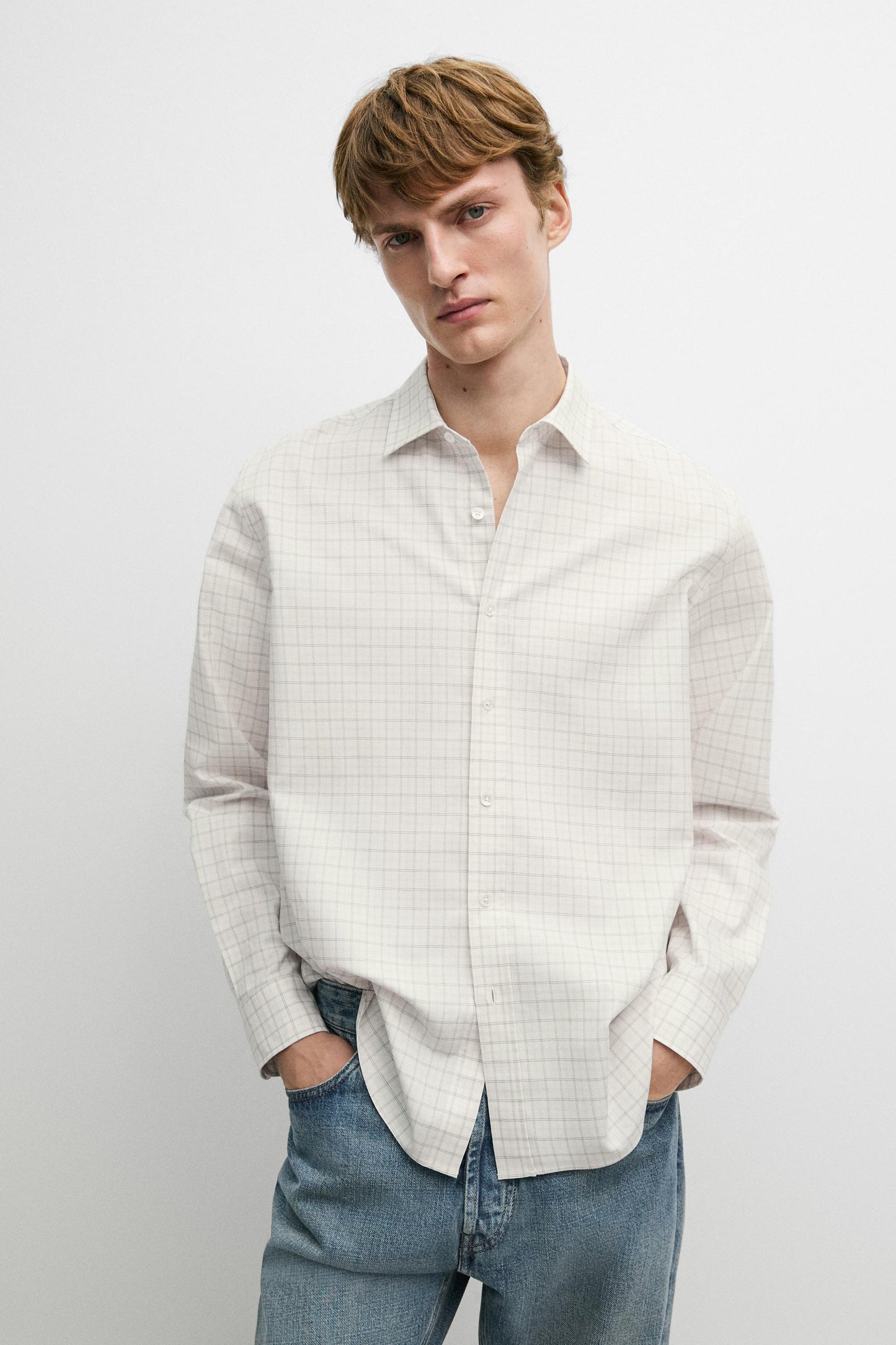 Regular Fit Plaid Cotton Shirt